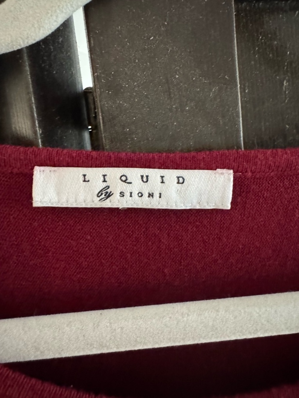 Sioni Maroon Embellished Knit Poncho - Picture 2 of 12